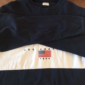 brandy melville blue and white long sleeve